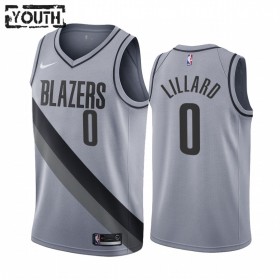Dres Portland Trail Blazers Damian Lillard 0 2020-21 Earned Edition Swingman - Dječji